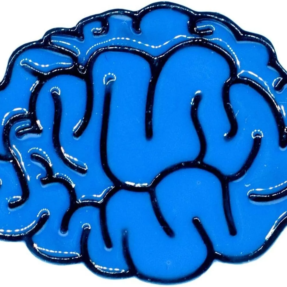 Blue brain enamel pin - Picture 2 of 4